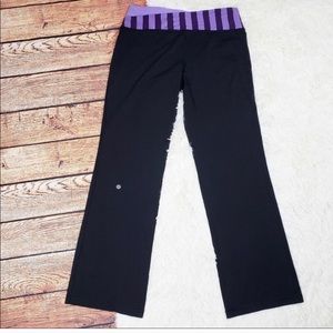 Lululemon black & purple Astro pants